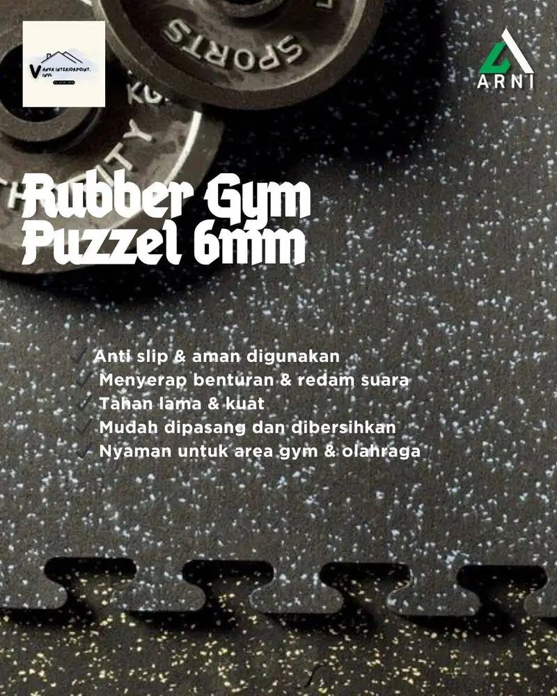 Rubber Gym Puzzle – Lantai Aman, Nyaman & Tahan Banting untuk Area