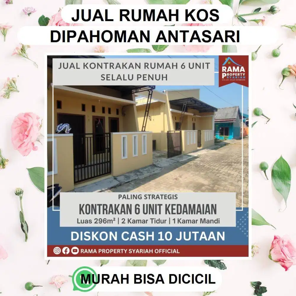 KONTRAKAN SIAP HUNI LOKASI DEKAT PUSAT KOTA BANDAR LAMPUNG