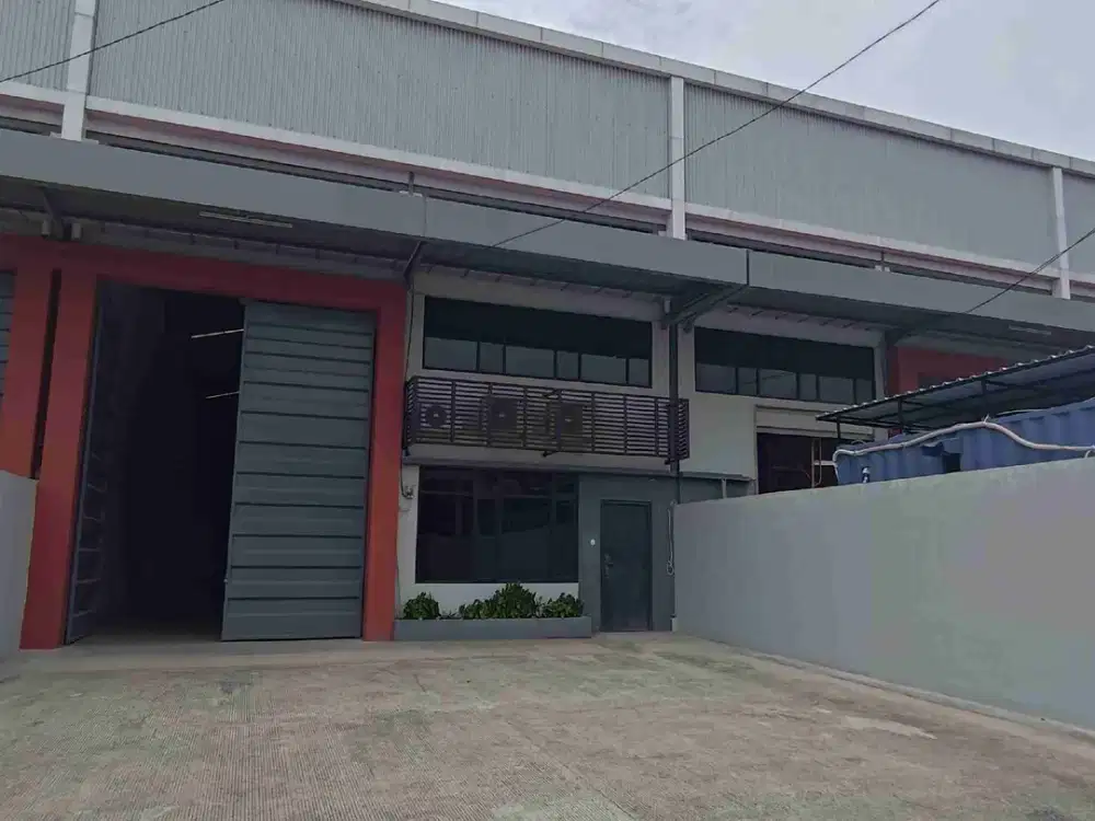 Gudang Royal Kosambi Tangerang, gudang baru siap pakai dalam komplek kawasan industri, ada halaman tertutup, lokasi strategis, dekat pintu tol PIK 2