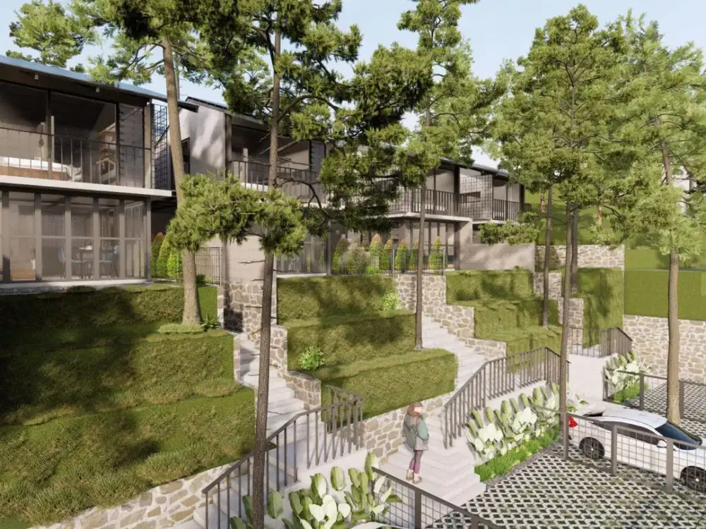 Hanya 10 menit ke Dago Butik, Rumah Gaya Industrial Plus Kolam Rendam Rasa Villa di Cigadung Tubagus Ismail