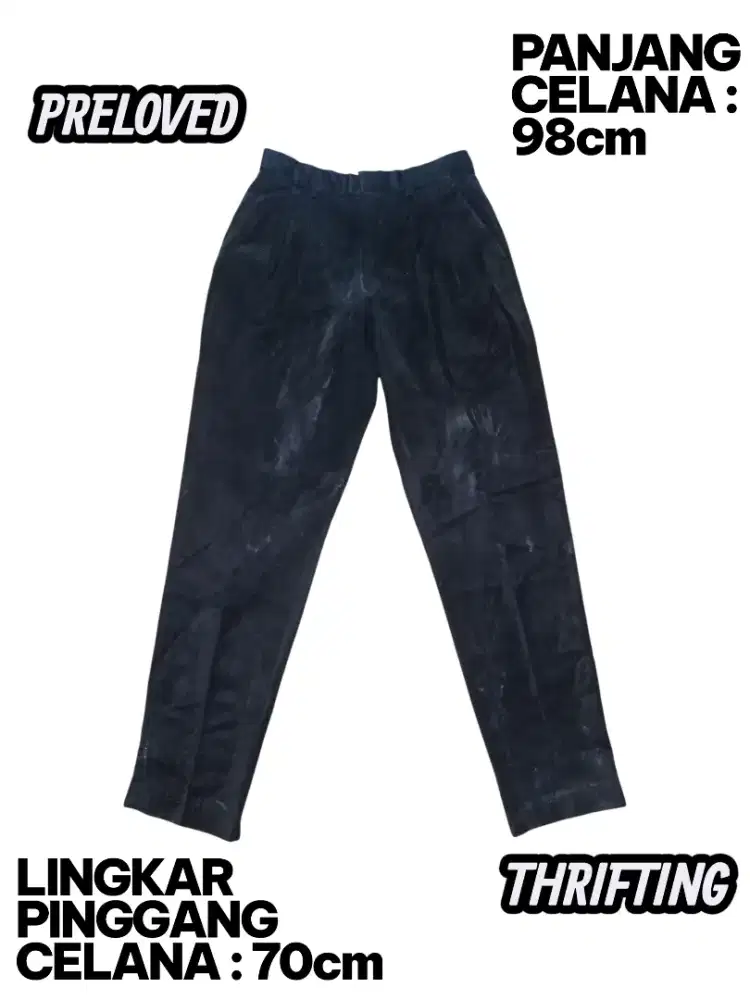 THECAS - Celana Formal Pria Hitam Size Reguler & Jumbo