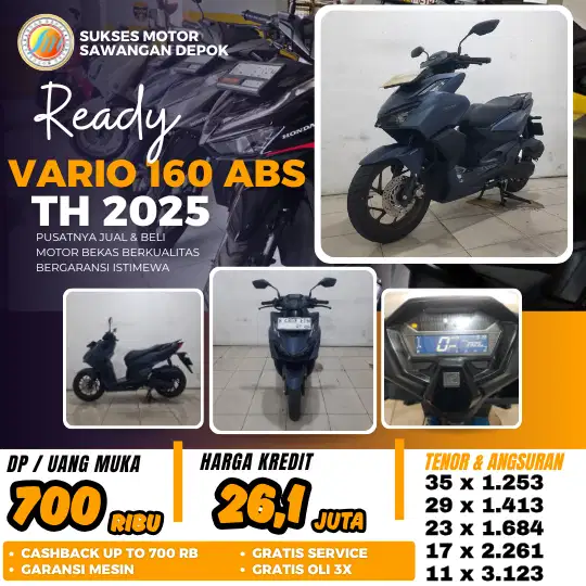 CASH KREDIT DP 700 HONDA NEW VARIO 160 ABS TH 2025 UNIT MULUS ISTIMEWA