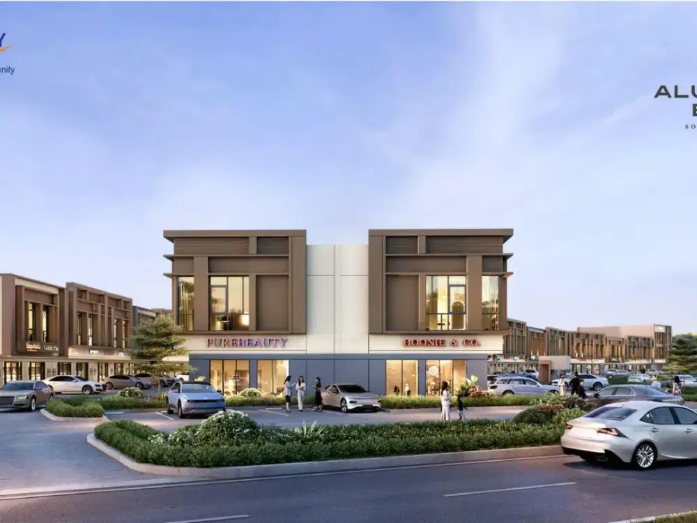 Ruko Alunara Society hub BSD City. Kawasan komersial terakhir di BSD Timur dengan lokasi  ROW 40 meter