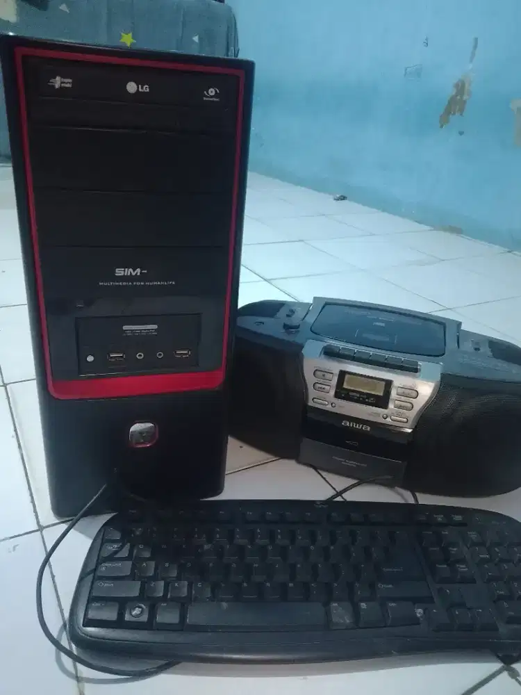 Cpu LG+ keyboard dan radio tape,