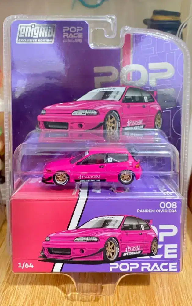 POPRACE 1/64 Pandem Civic EG6 - Pink (exclusive edition)