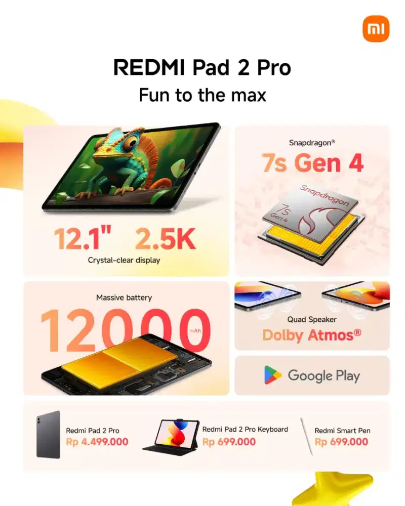 Kredit redmi pad 2 pro 8/256 pake indodana