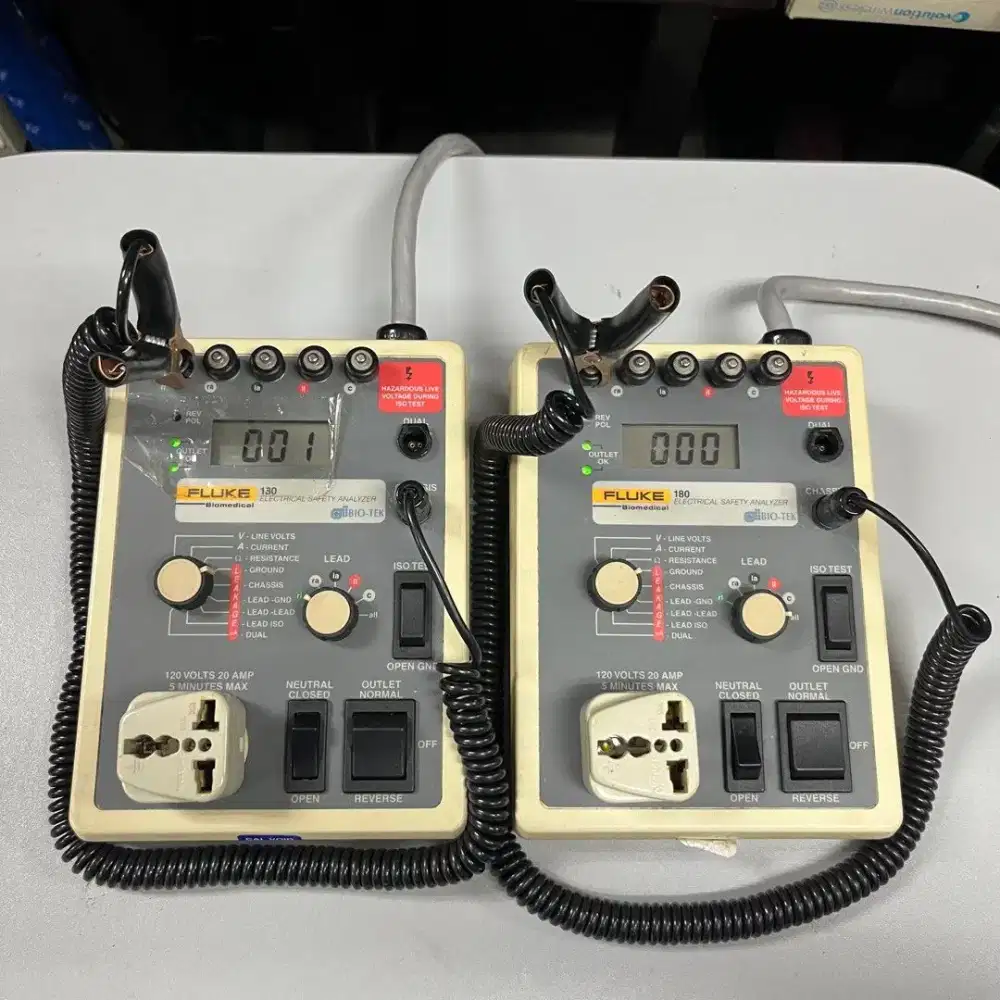 Fluke 180 Electrical Safety Analyzer Test Uji Listrik ECG EKG