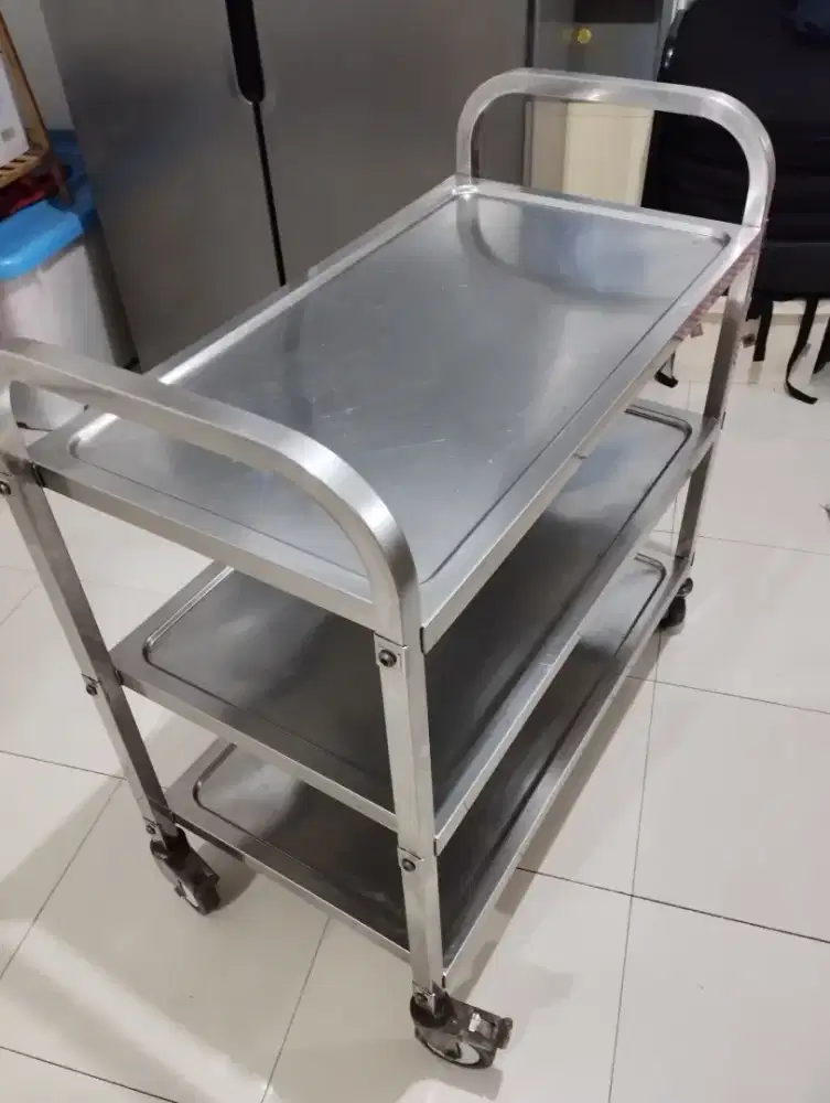 Troli stainless steel krisbow 3 rak