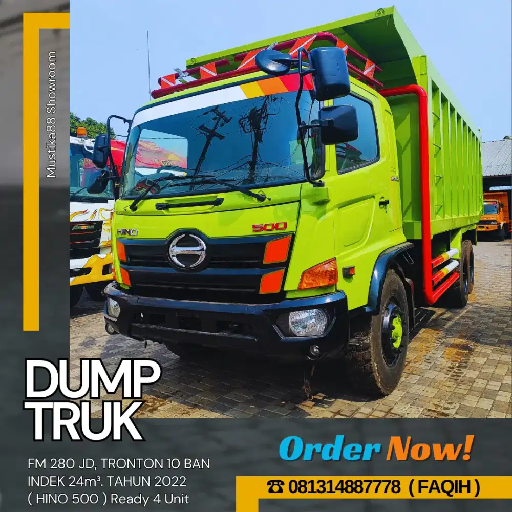 DUMP TRUK HINO 500 FM 280 JD, INDEK 24, TH. 2022