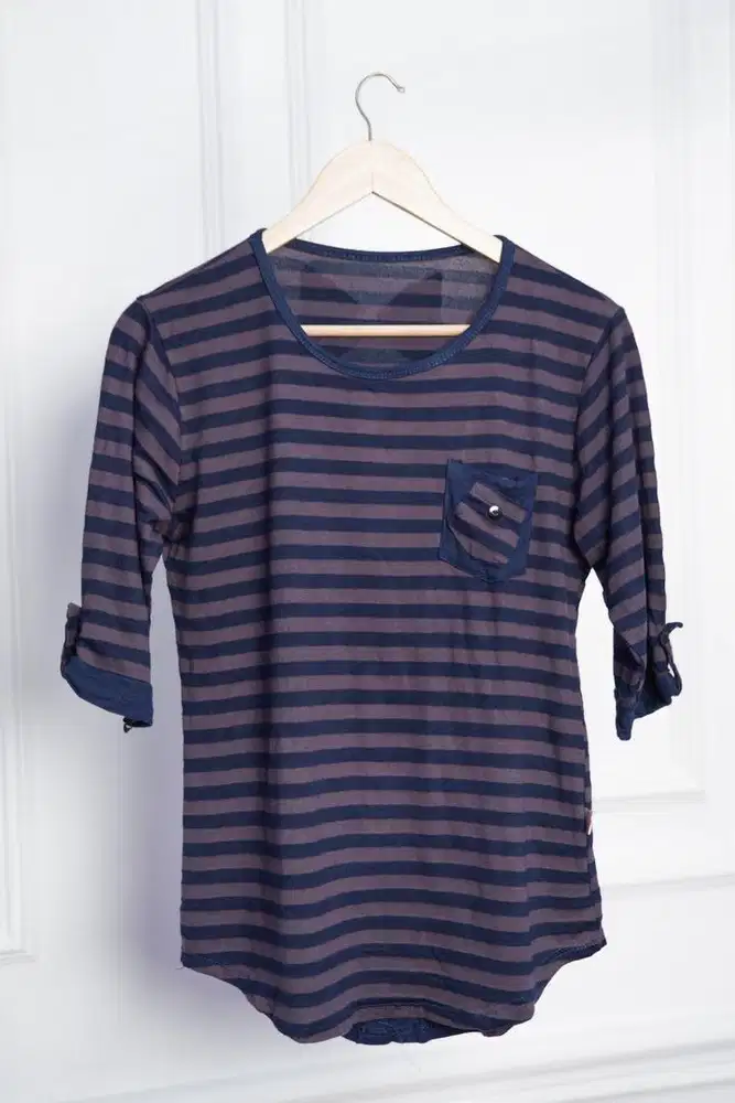 Stripe Top with Back Bow