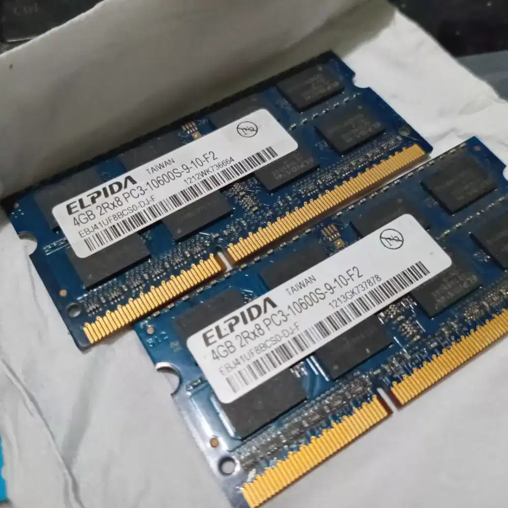 Memory laptop DDR3. 8GB. 4Gx2. ELPIDA
