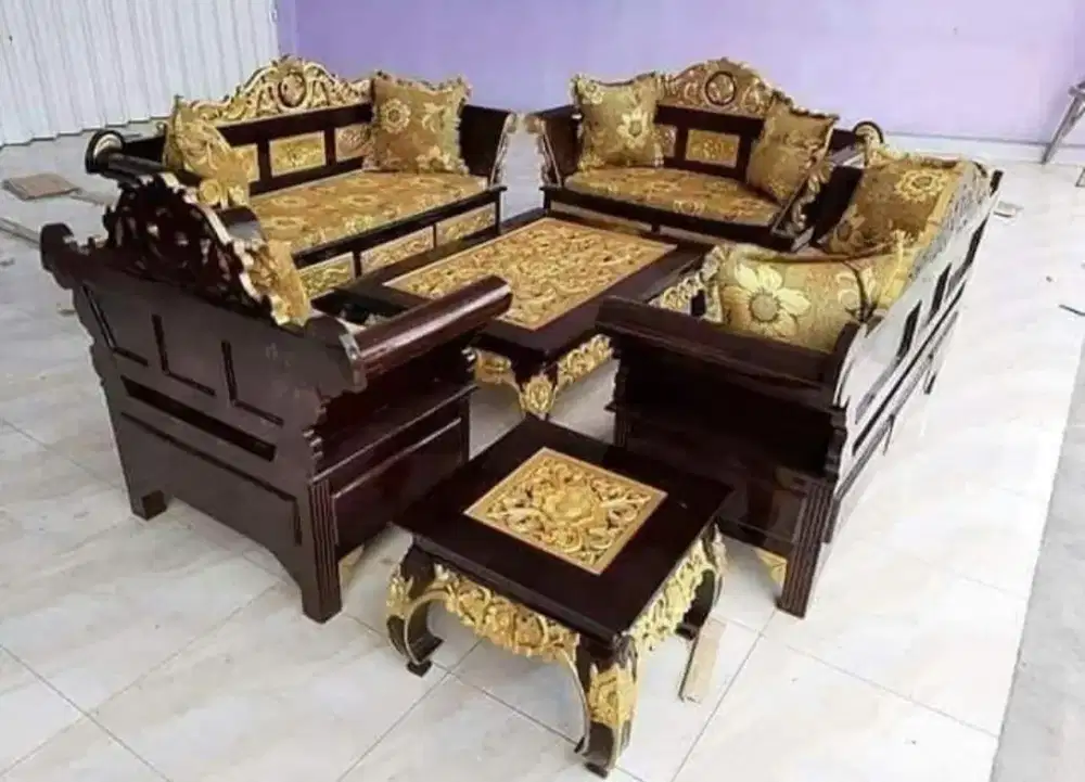 Kursi tamu Madura ukir jati