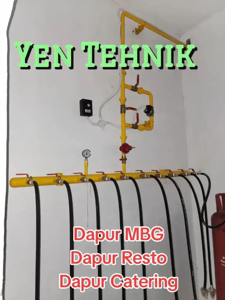 Instalasi pipa gas dapur mbg. Dapur resto