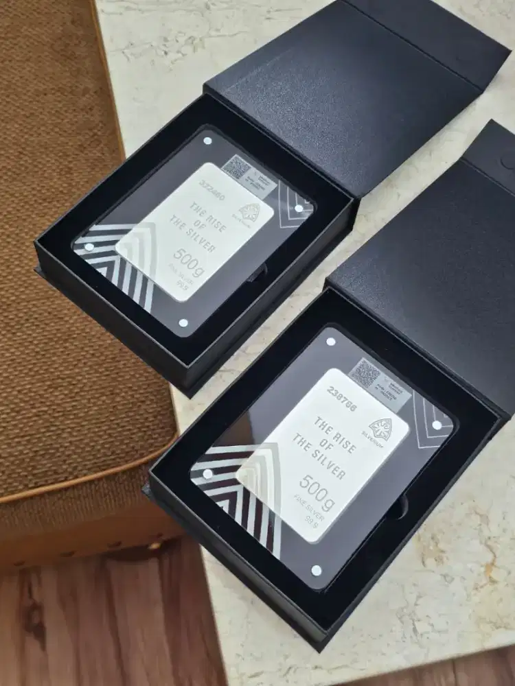 Perak murni silverium 500gr asli logam mulia barcode