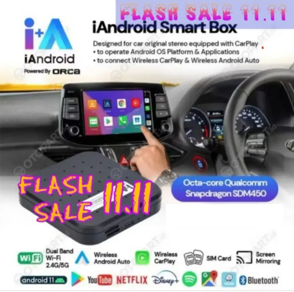 Head Unit Full Android Smart Multimedia Carplay Android-Auto 3GB/32GB