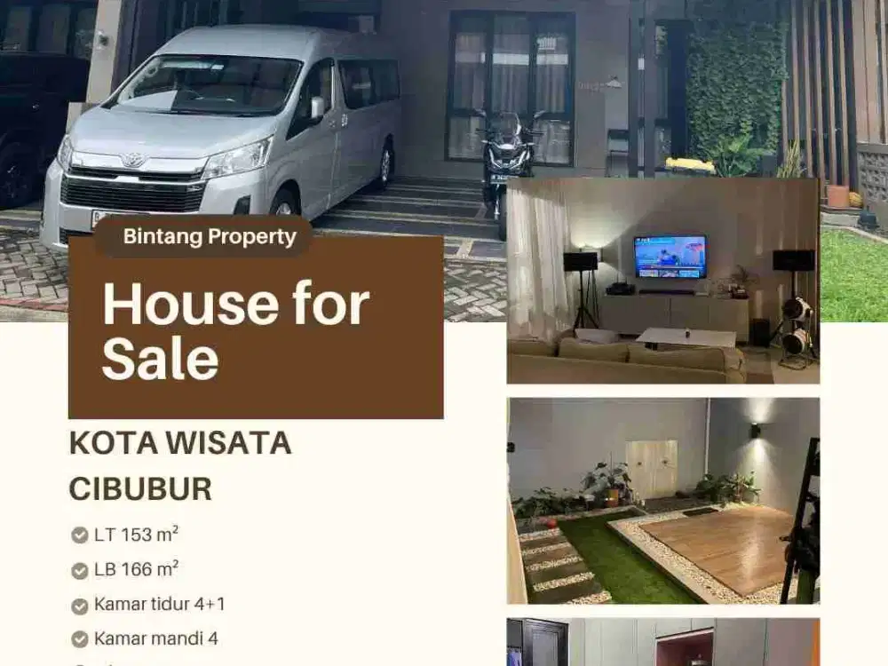 DIJUAL RUMAH DI KOTA WISATA CIBUBUR SIAP HUNI MASIH NEGO!