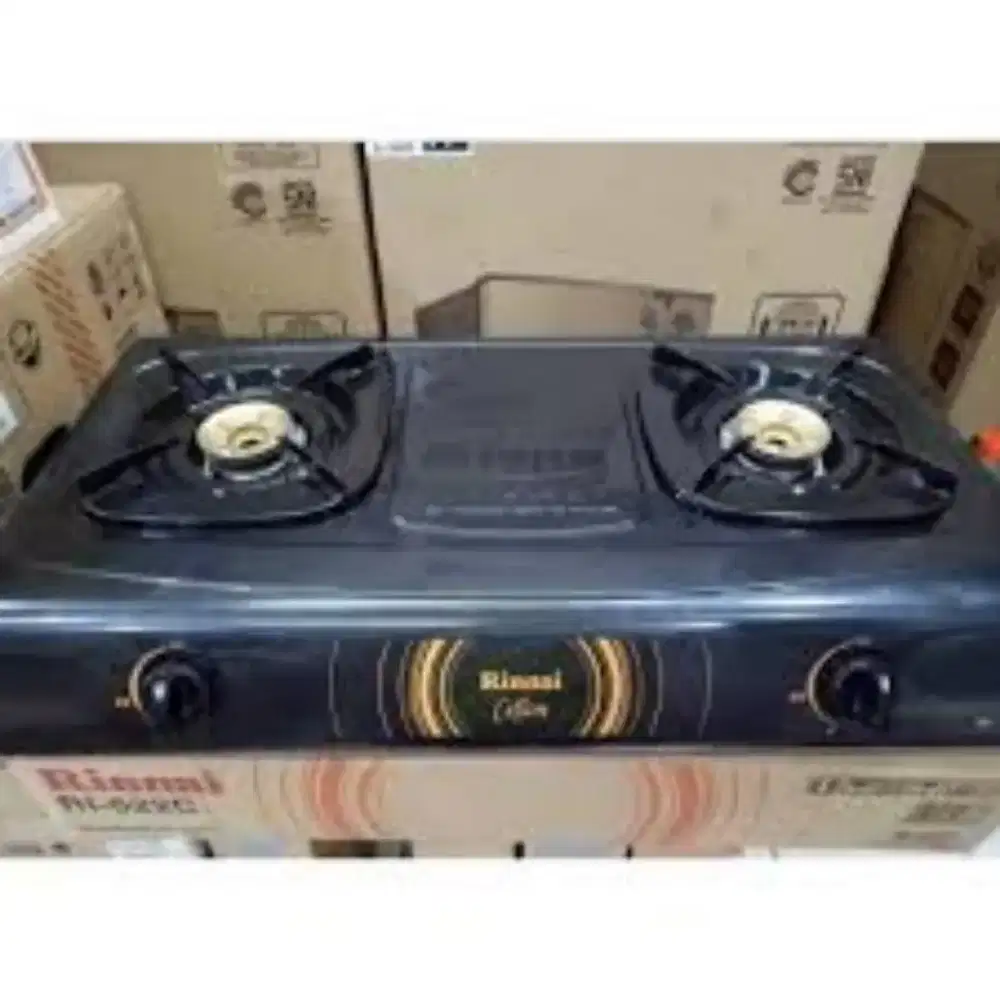 KOMPOR GAS RINNAI 2 TUNGKU BARNER KUNINGAN