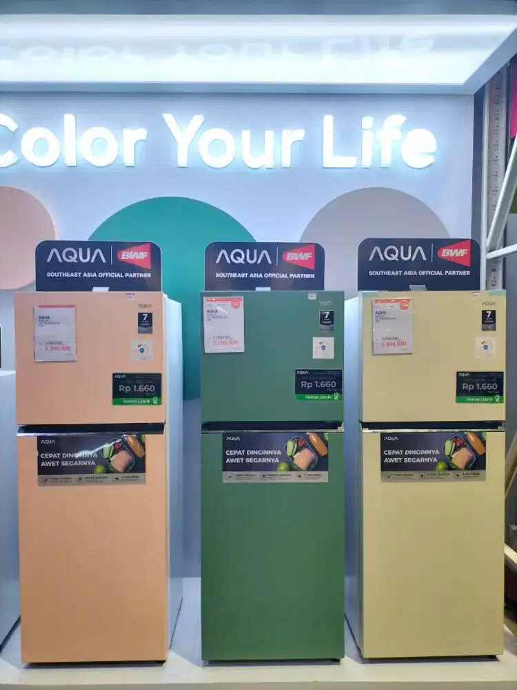 Promo Aqua Fridge 2d Aqr-dtm 265cbp 205L Bisa Dicicil