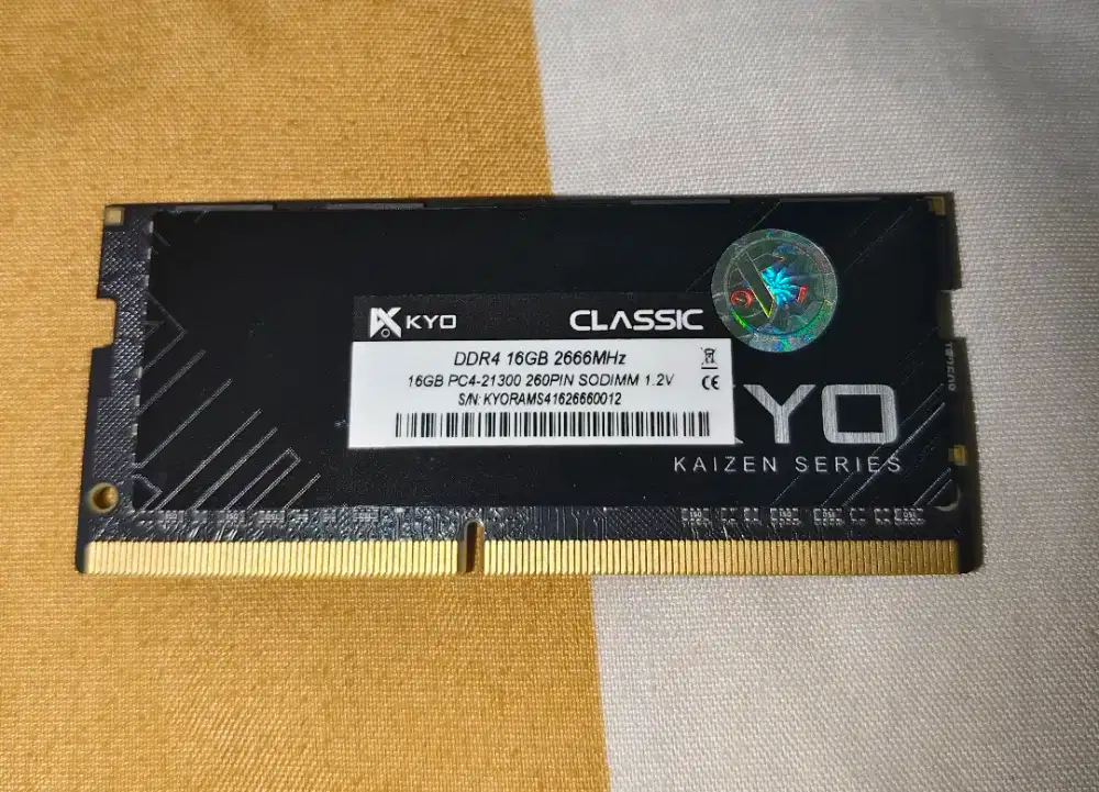 KYO Kaizen Memory RAM Laptop DDR4 16GB 2666Mhz