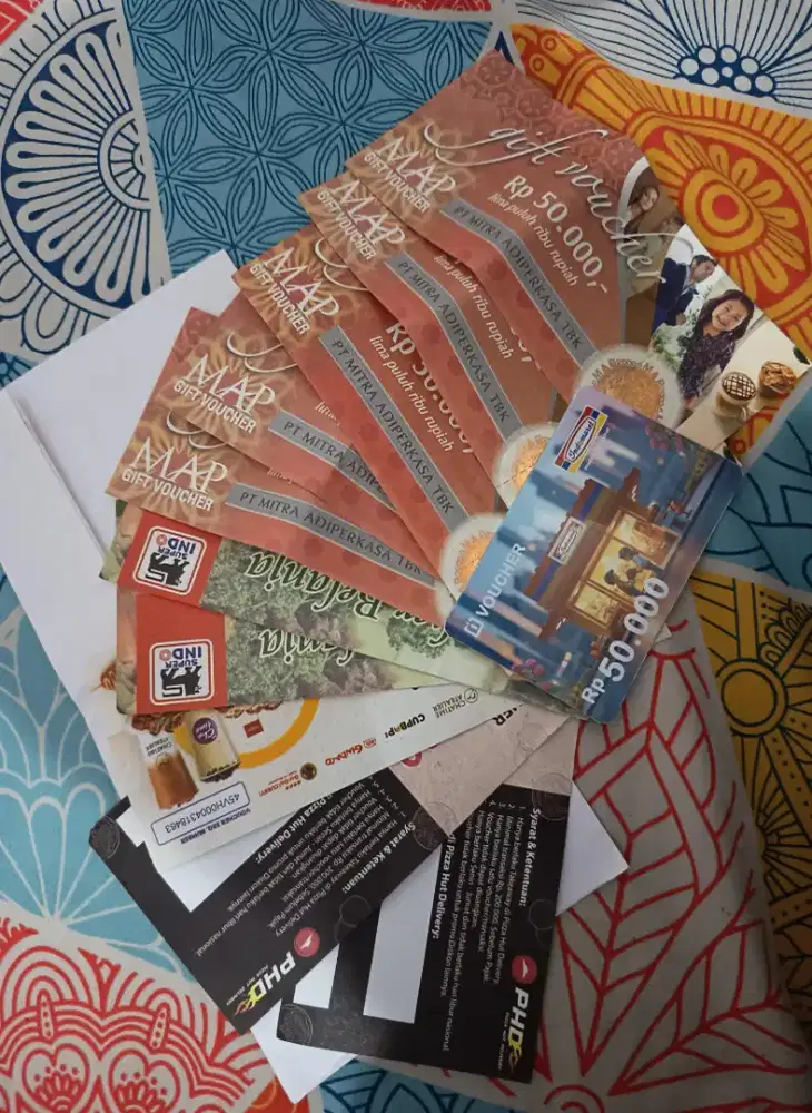 Jual Bu voucher MAP , Indomaret, superindo