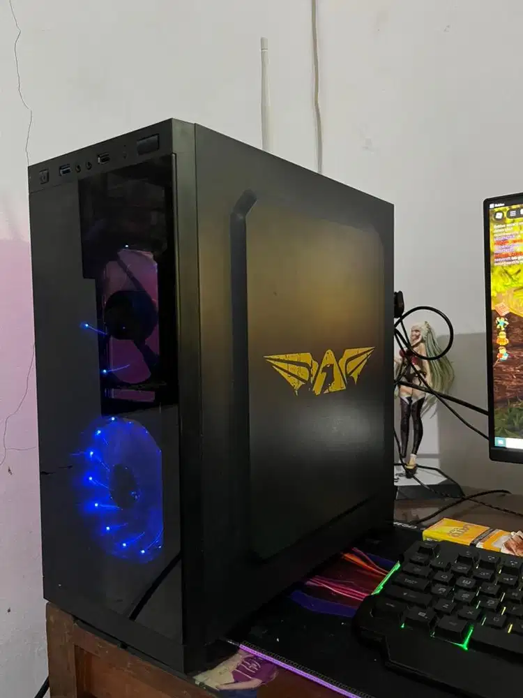PC Gaming Core I3 6100 Generasi Ke 6 with VGA RX 580 4 GB Red Devil