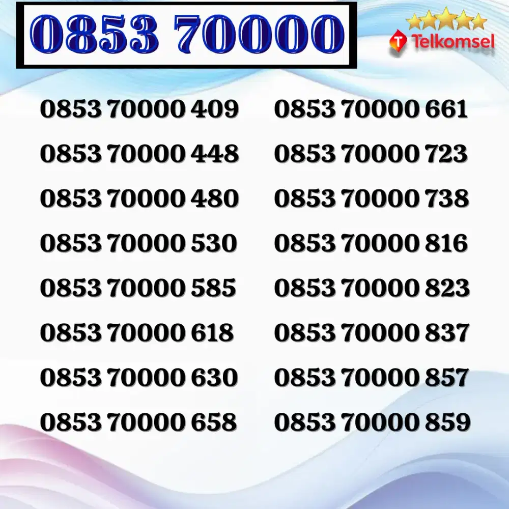 Nomor cantik Telkomsel 4G / 5G seri KWARTET Kartu perdana segel