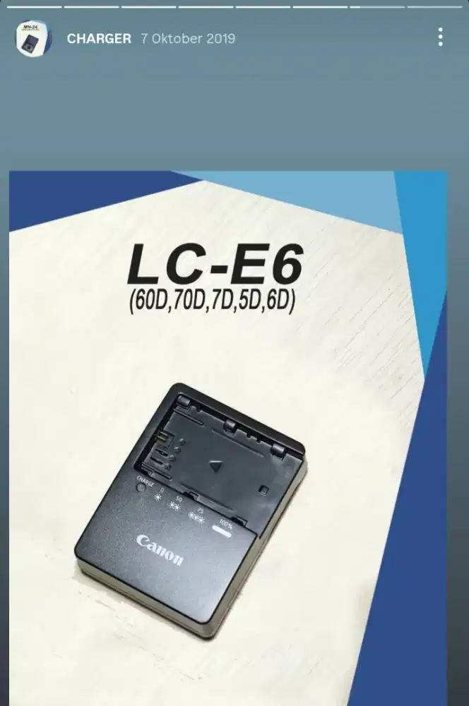 CHARGER KAMERA DSLR MIRRORLESS BARU