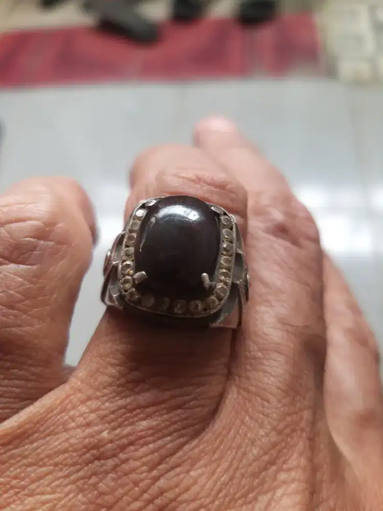 Batu cincin Kalimaya teh banten dgn Ring Perak