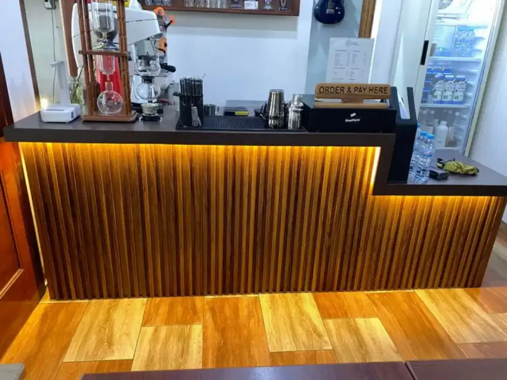 Meja bar meja resepsionist meja pendafatran meja coffeshop