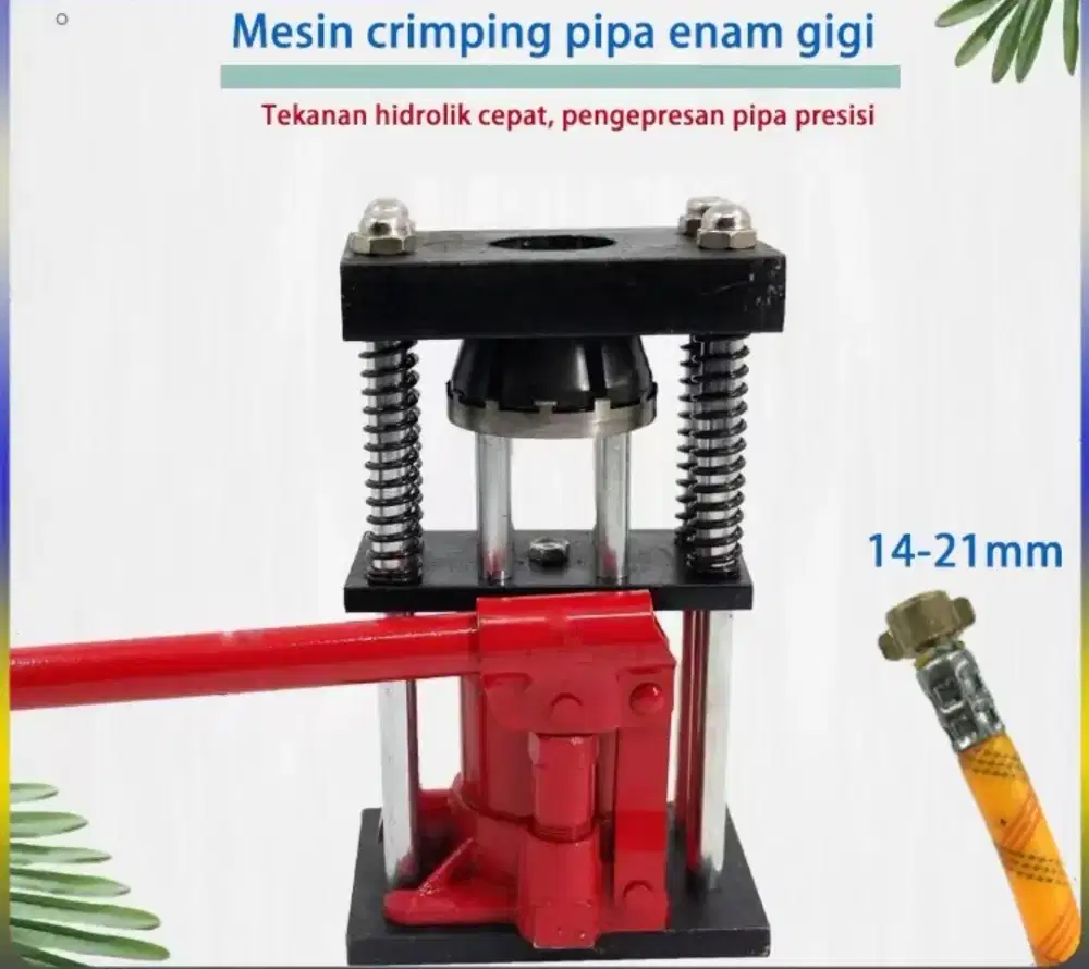 Alat press hidrolik 6 gigi klem neple nepel selang kompresor 14-21mm