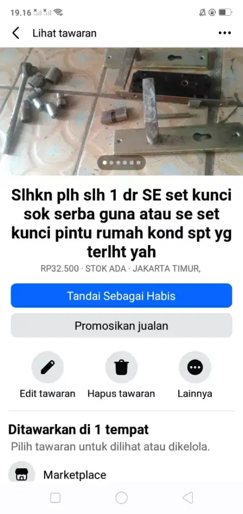 Slhkn plh slh 1 dr SE set kunci pintu rumah atau sblh nya mgkn perlu