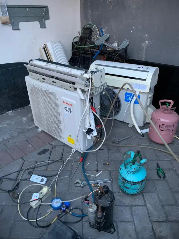 Terima AC second, normal, rusak, mati, rombeng.