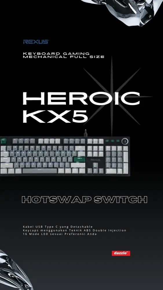Keyboard gaming Rexus Heroic KX5 V2