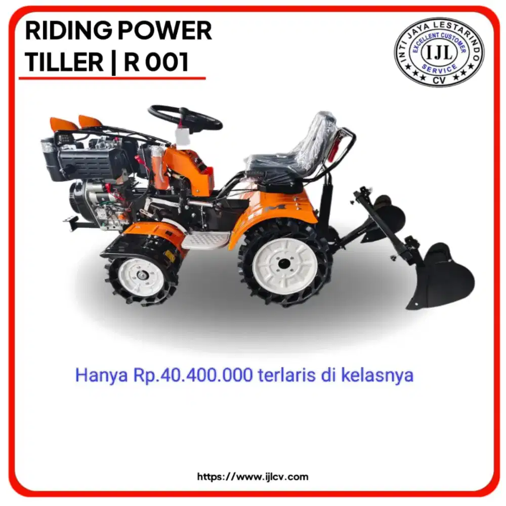 JUAL MESIN PENGOLAH TANAH / RIDING POWER TILLER