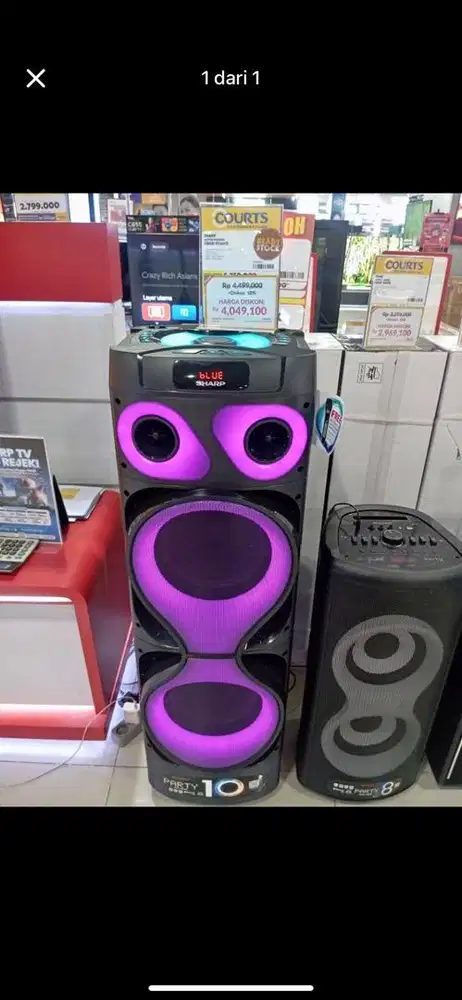 Speaker sharp party speaker bass