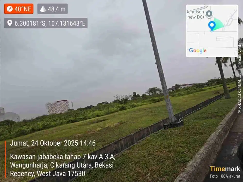 Dijual Kavling Jababeka 1, 2,8ha akses tol dalam kawasan jababeka 1