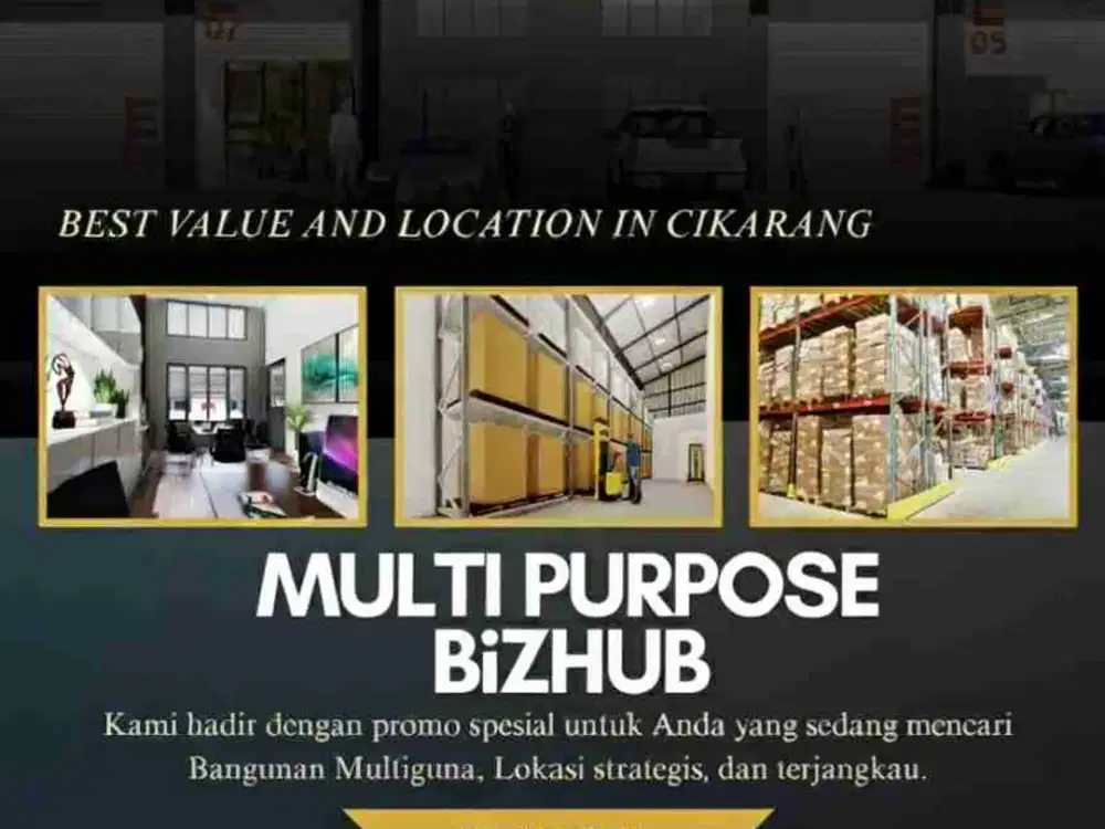 Gudang Bizhub Riverdale harga 1,3M Luas start 100-300m²