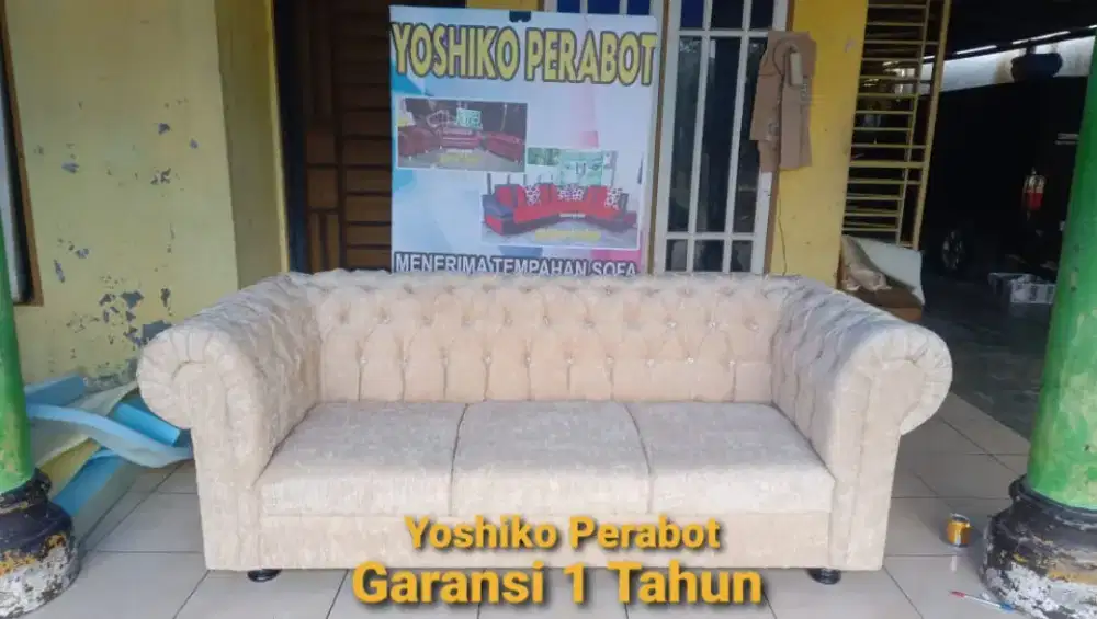 Yoshiko perabot - sofa 3 person chesterfield