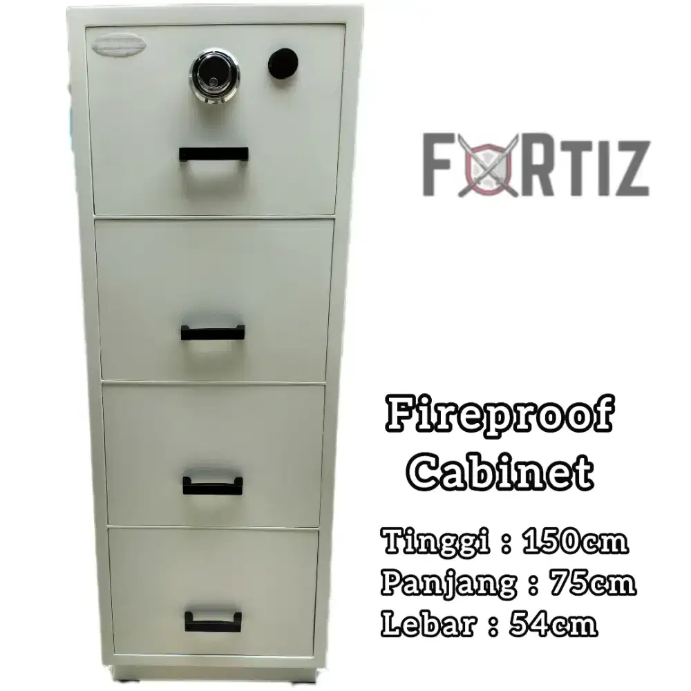 Fireproof Filling Cabinet brankas 4 laci RPF Tahan Api brangkas kantor