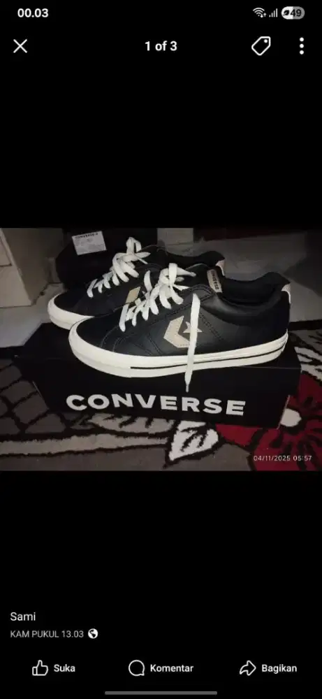 Convert casual original size 40 insole 25cm