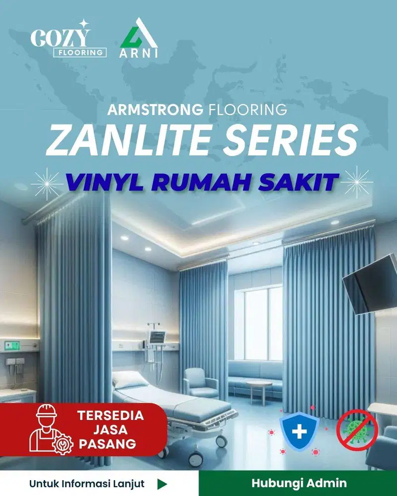 Vinyl Roll Armstrong ZANLITE Series tebal 2mm | Karpet Rumah Sakit