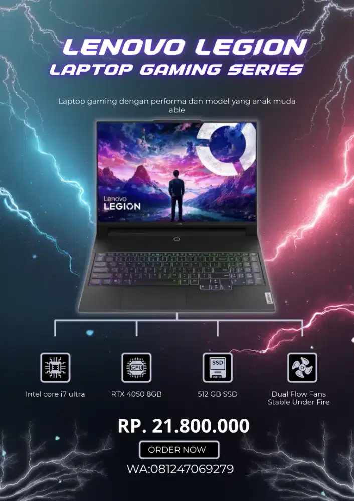 Promo Cicilan 0% Laptop LENOVO LEGION RTX 4050