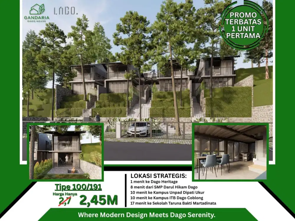 Jual Rumah Bisa Untuk Tinggal Maupun Staycation di Cigadung Dago Tubagus Ismail Kota Bandung