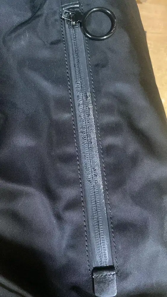 Tas Pinggang Nylon Off-White Black Main Label Original