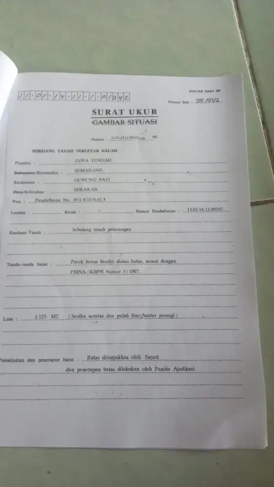 Dijual tanah di kel.sekaran unes