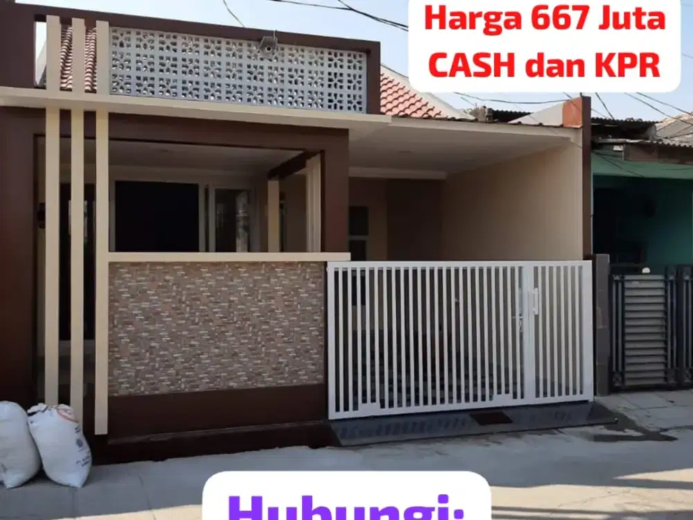 Rumah Murah, Rumah Baru Full Renovasi Siap Huni Kota Bekasi, Dekat Stasiun Terminal dan Pintu Tol, Akses dan Lokasi Strategis di Kota Bekasi