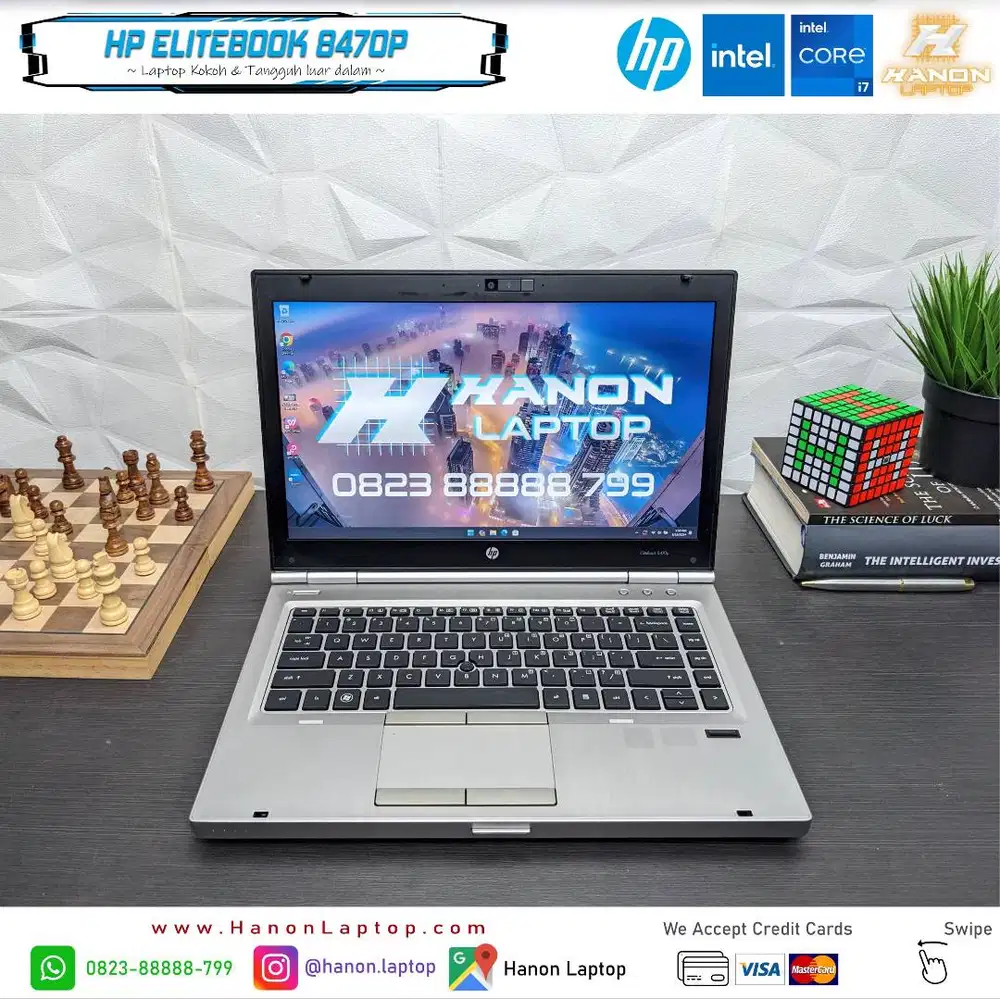 Laptop HP 8470P Core i7 Ram 16GB SSD 256GB HDD 500GB 14HD+ W11 Ori