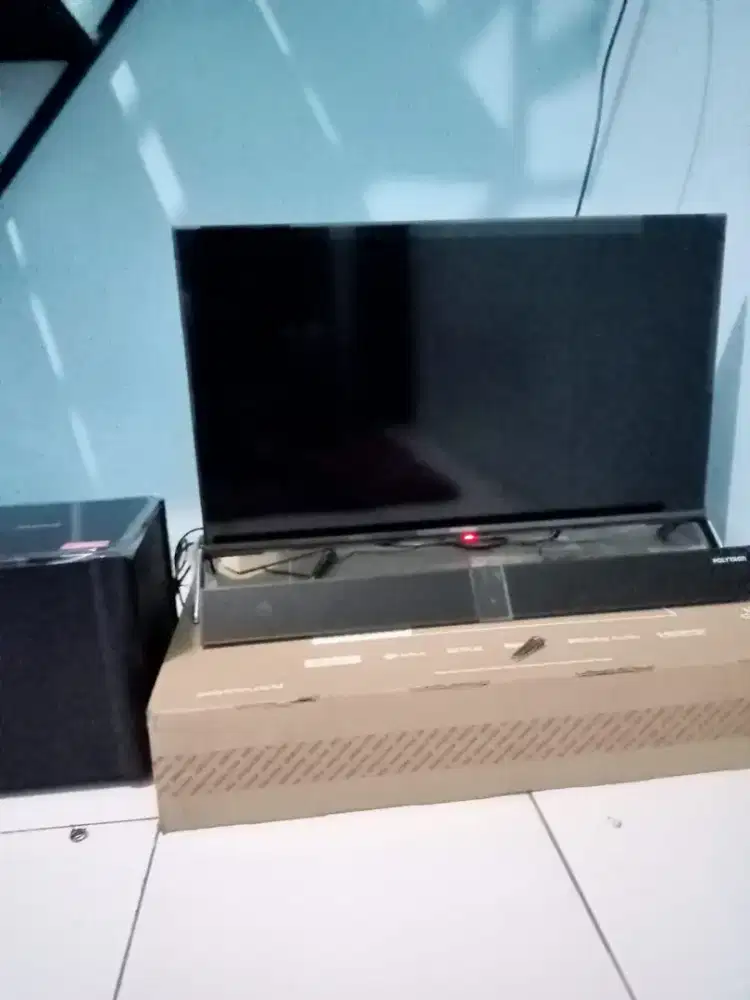 TV LED POLYTRON ANDROID 32 INCI GOOGLE TV SOUNDBAR