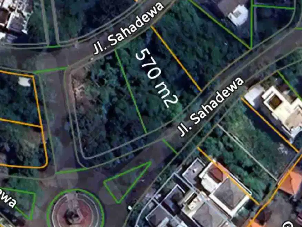 Tanah 570m2 cocok untuk villa/guest house di sahadewa pecatu graha - Bali