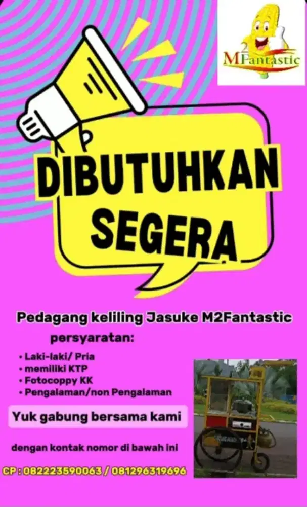 Lowongan JASUKE (JAGUNG SUSU KEJU) M2 FANTASTIC